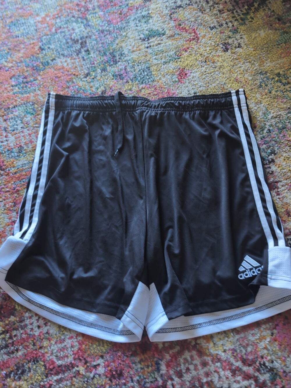 Adidas  Adult XL  Black  Athletic Basketball Shorts